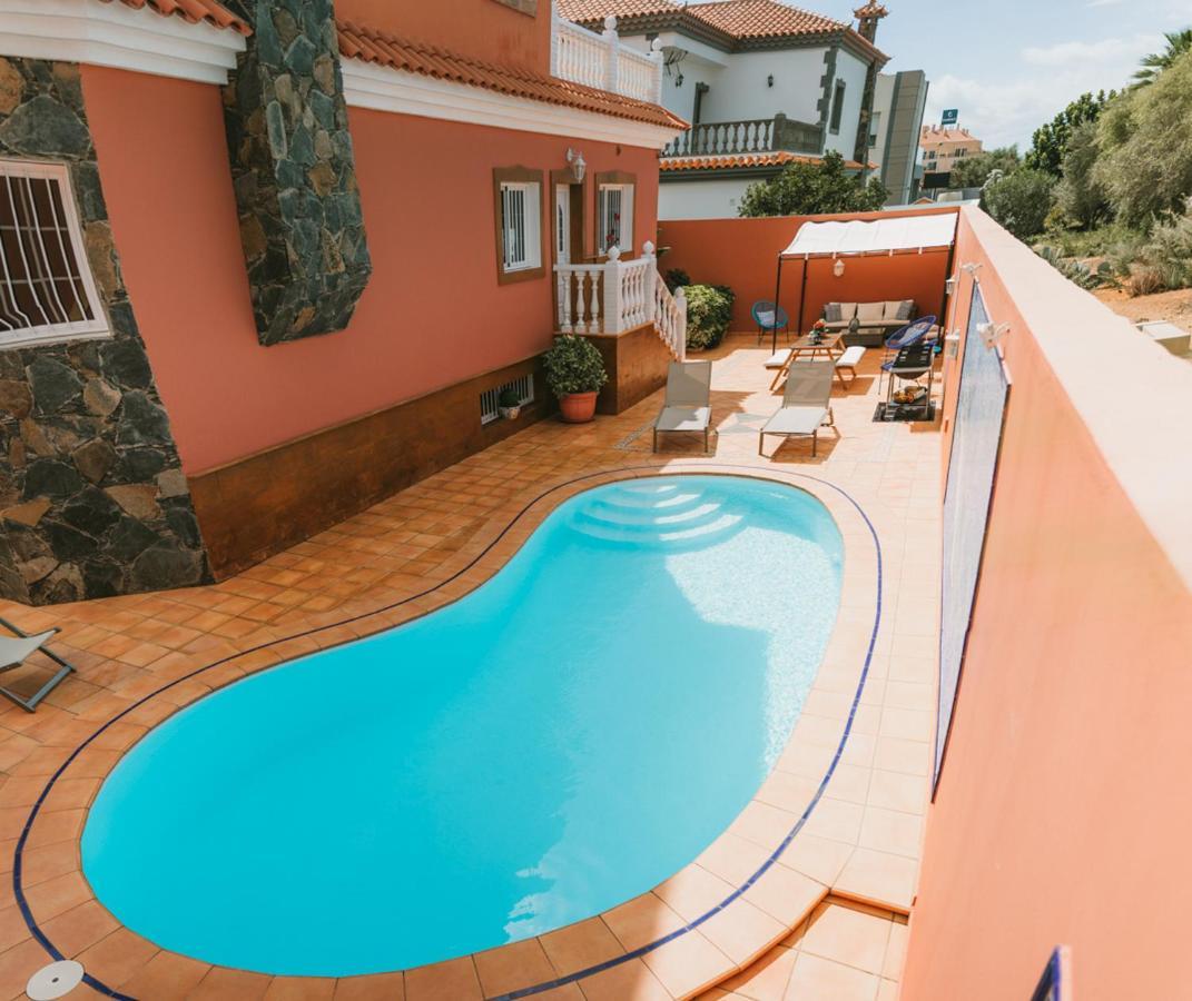 Villa Morada Sonneland con piscina privada climatizada Maspalomas  Esterno foto